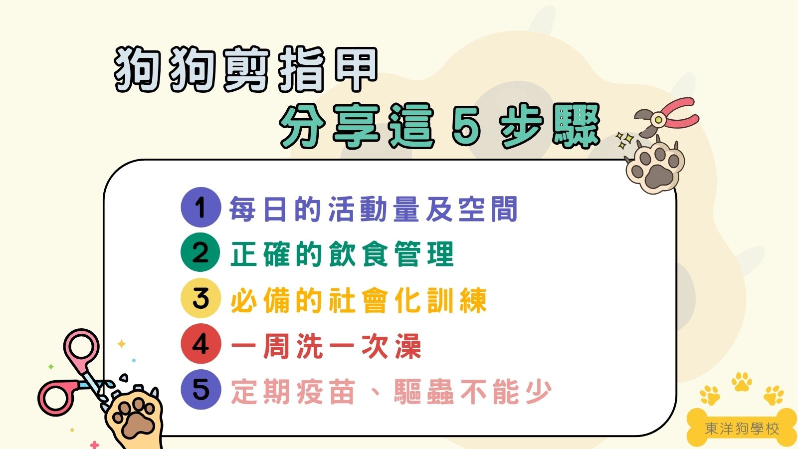 飼主想自己幫狗狗剪指甲？這５步驟帶您完成！