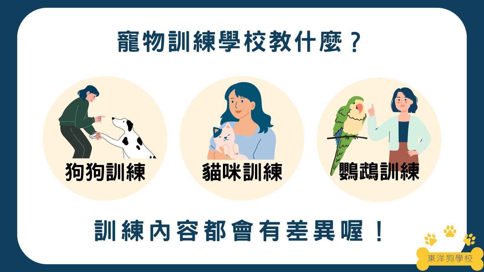 寵物訓練學校教什麼
